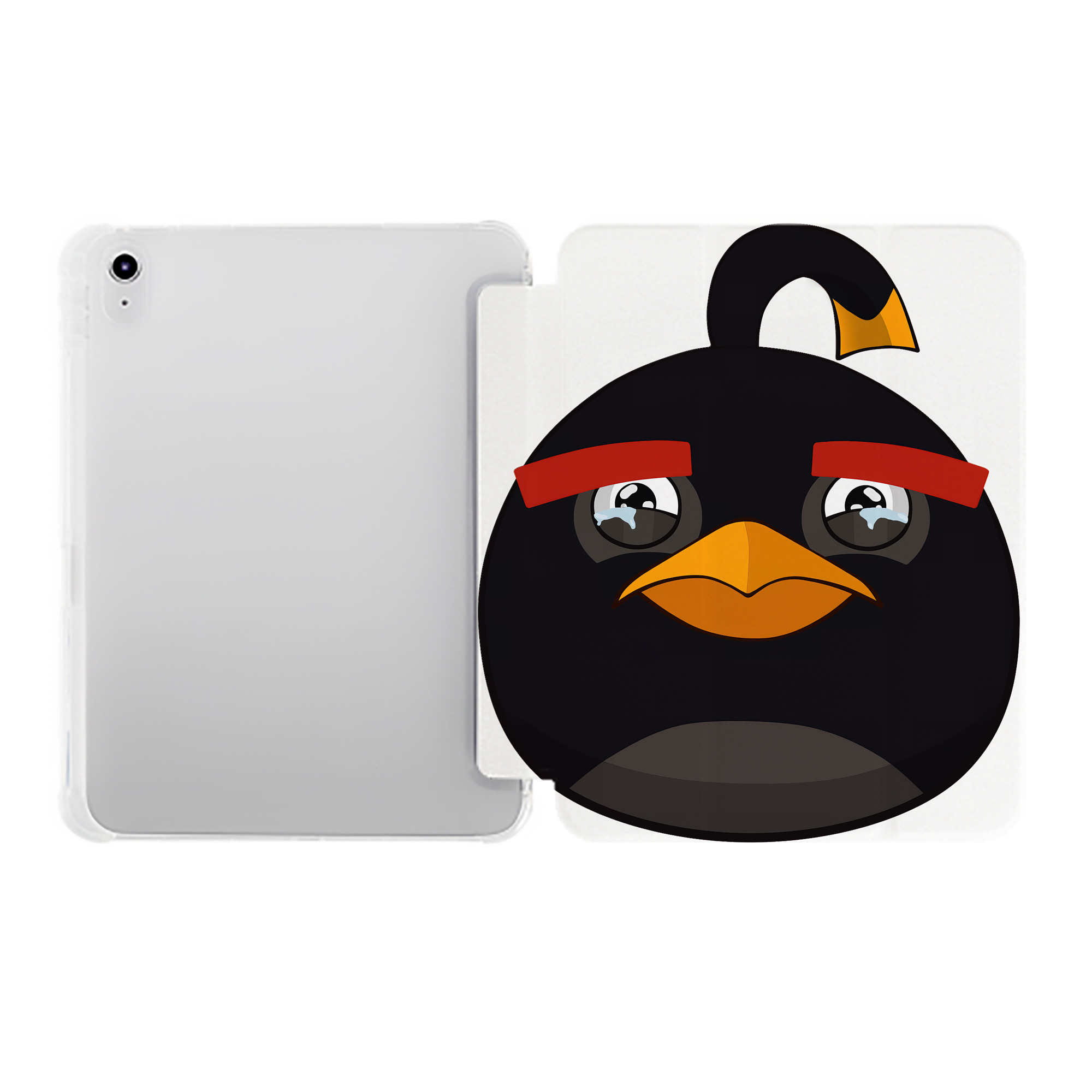 （画像用） Angry Birds アングリーバード IPad ケース ペン収納付き 三つ折りスタンド PUレザー×シリコン 対応機種9.5/10.5/10.9インチ
